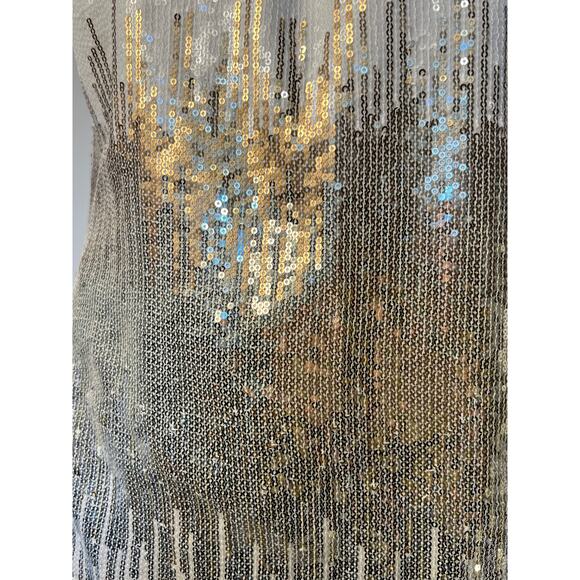 Boston Proper, Silver, White and Gold Sequined Halter Style Blouse NWT Size S - Picture 4 of 11
